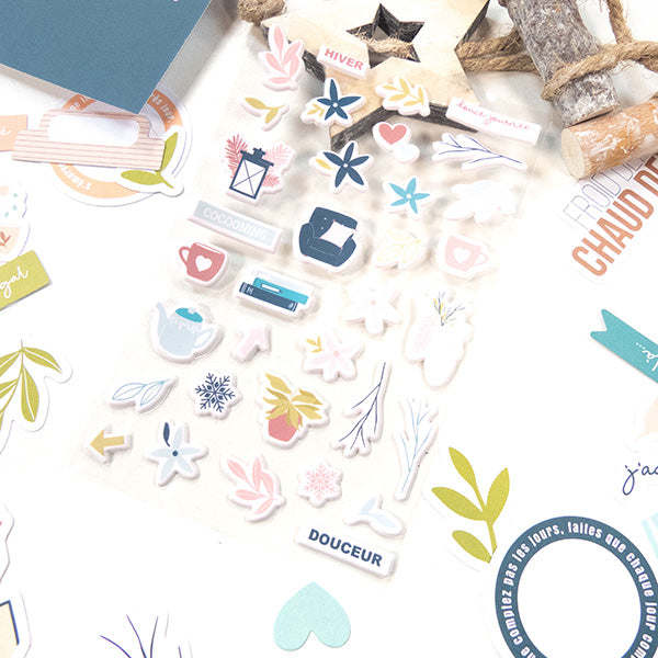 Puffy stickers – Un hiver cocooning - Dans Mes Pochettes
