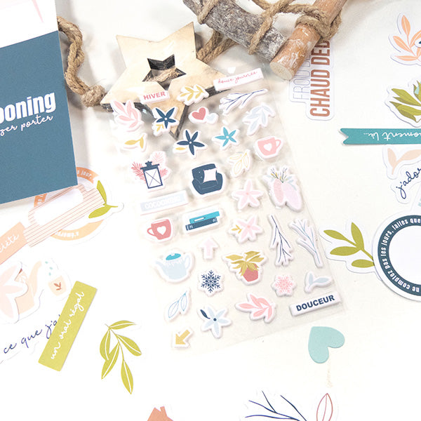 Puffy stickers – Un hiver cocooning - Dans Mes Pochettes