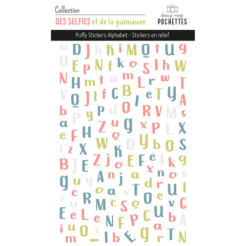 Stickers Puffy – Alphabets - Des selfies et de la guimauve - Dans Mes Pochettes