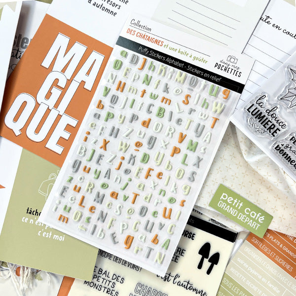 Stickers Puffy - Dots - Des châtaignes et une boîte à goûter - Dans Mes Pochettes