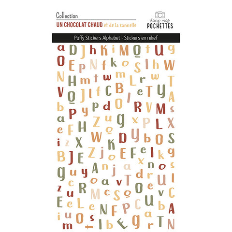 Stickers Puffy - Alphas - Un chocolat chaud et de la cannelle - Dans Mes Pochettes