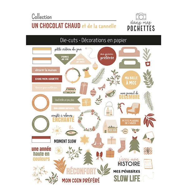 Die cuts – Un chocolat chaud et de la cannelle - Dans Mes Pochettes