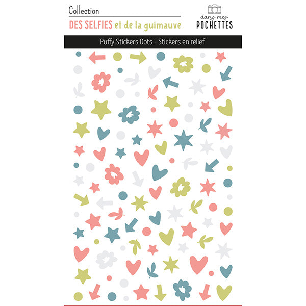 Stickers Puffy – Dots - Des selfies et de la guimauve - Dans Mes Pochettes