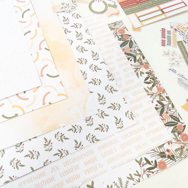 Collection de Papiers 30x30  - Un chocolat chaud et de la cannelle - Dans Mes Pochettes