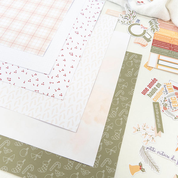 Collection de Papiers 30x30  - Un chocolat chaud et de la cannelle - Dans Mes Pochettes