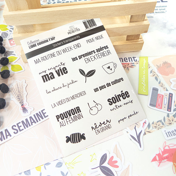 Stickers transparents – Libre comme l'air - Dans Mes Pochettes