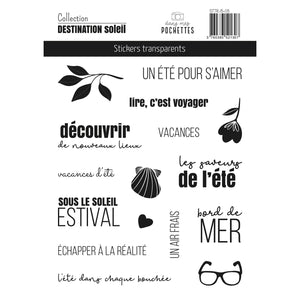 Stickers transparents – Destination soleil - Dans Mes Pochettes