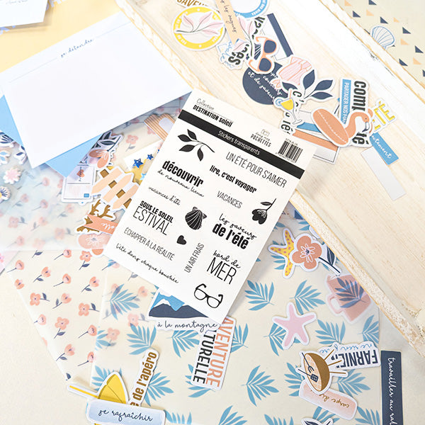 Stickers transparents – Destination soleil - Dans Mes Pochettes