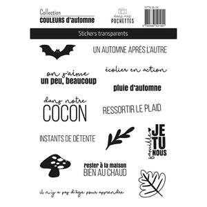 Stickers transparents – Couleurs d'automne - Dans Mes Pochettes