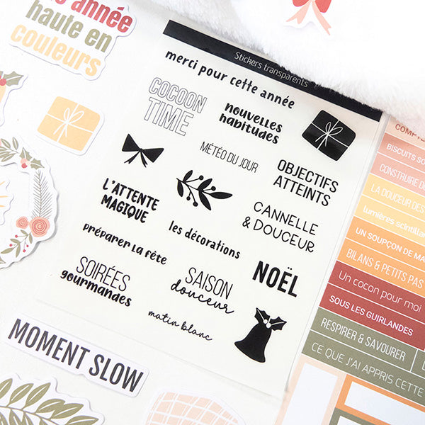 Stickers transparents – Un chocolat chaud et de la cannelle - Dans Mes Pochettes