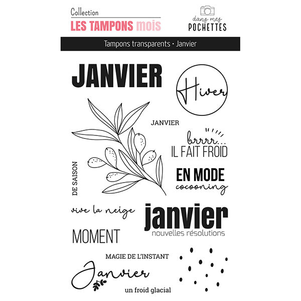 Tampons clear - Janvier - Dans Mes Pochettes