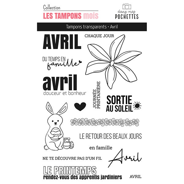 Tampons clear - Avril - Dans Mes Pochettes