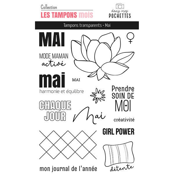 Tampons clear - Mai - Dans Mes Pochettes