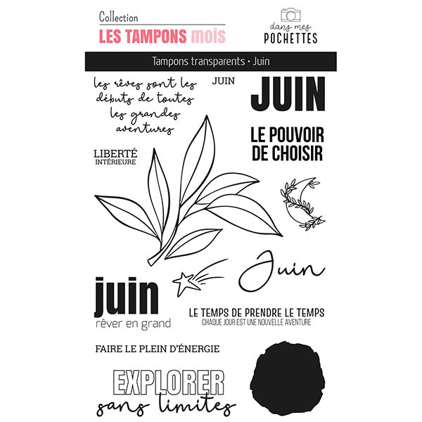 Tampons clear - Juin - Dans Mes Pochettes