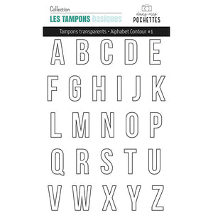 Tampons clear - Alphabet Contour - Dans Mes Pochettes