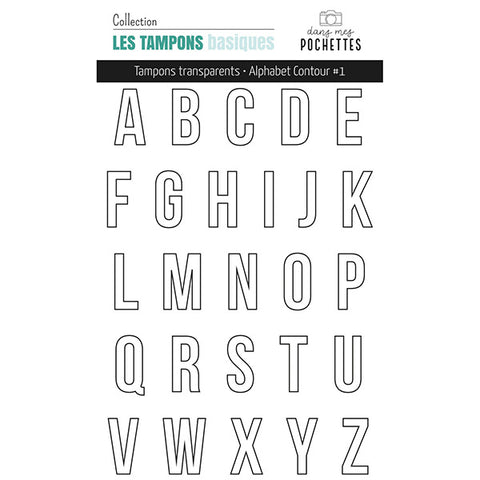 Tampons clear - Alphabet Contour - Dans Mes Pochettes