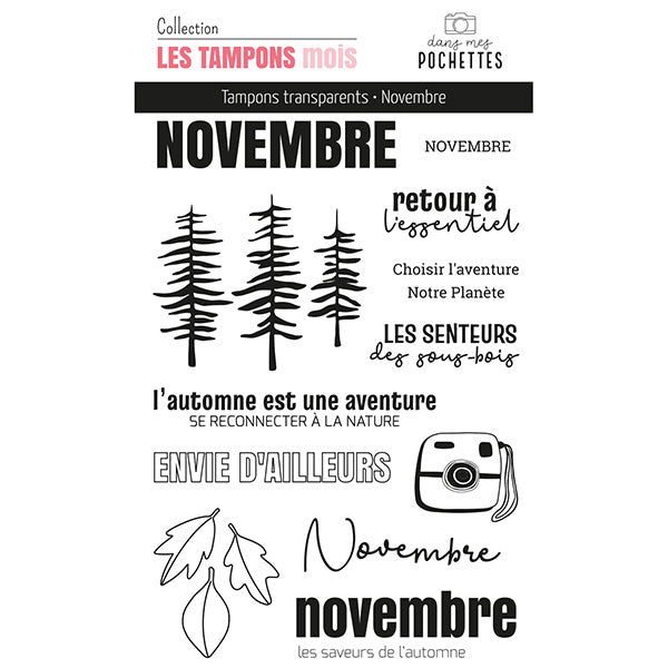 Tampons clear - Novembre - Dans Mes Pochettes