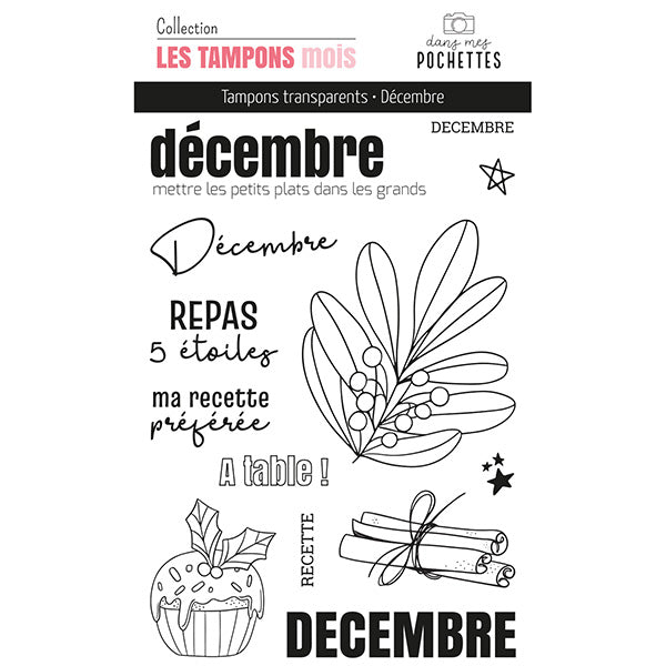 Tampons clear - Décembre - Dans Mes Pochettes