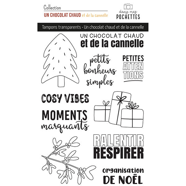 Tampons clear - Un chocolat chaud et de la cannelle - Dans Mes Pochettes
