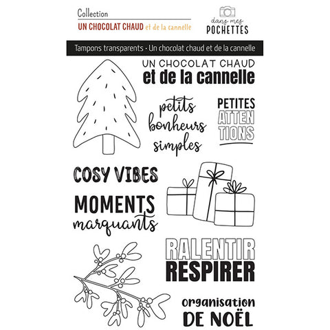 Tampons clear - Un chocolat chaud et de la cannelle - Dans Mes Pochettes