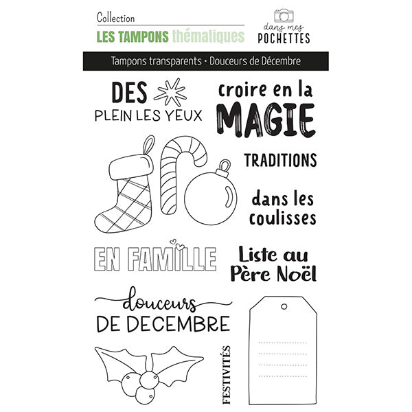 Tampons clear - Douceur de décembre - Dans Mes Pochettes