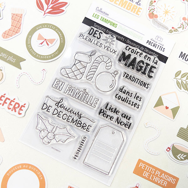 Tampons clear - Douceur de décembre - Dans Mes Pochettes