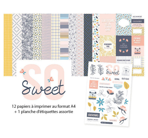 Collection digitale de papiers A4 à imprimer - So Sweet