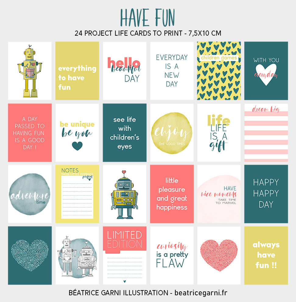 Project Life digital Cards to print - Have fun – Beatrice Garni project-life-digital-cards-to-print-have-fun-beatrice-garni
