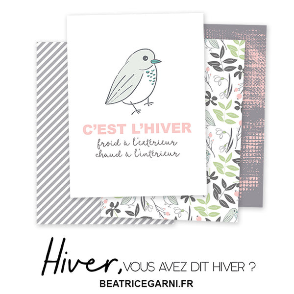 Cartes digitales à imprimer pour Project Life Hiver, vous avez dit hiver ?